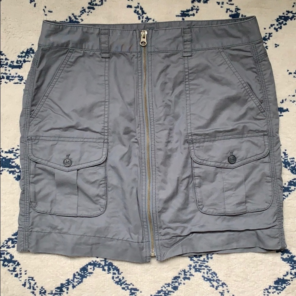 Front Zip Cargo Skirt